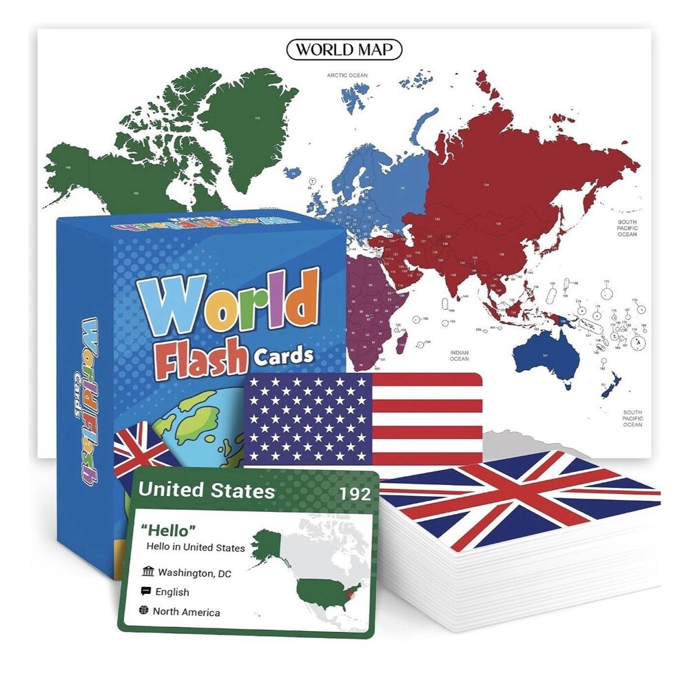 World Flags Flashcards, 245+ Country & Map Geography Game | Educational Games fo